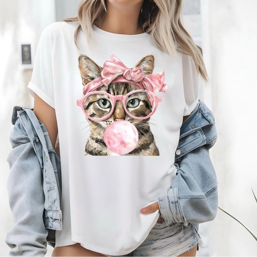 Bubble Gum Cat Shirt - Picture 2 of 2